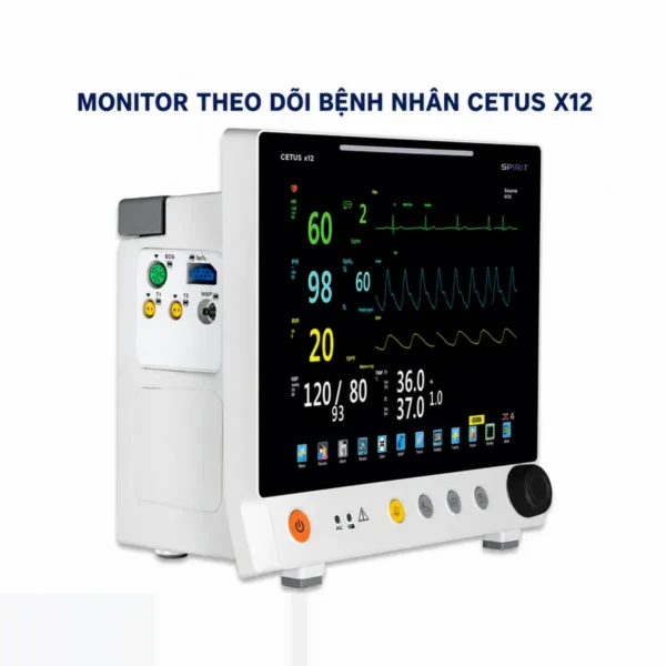 Monitor Axcent Cetus X12 theo dõi bệnh nhân 5 thông số, màn hình 12,1 inch