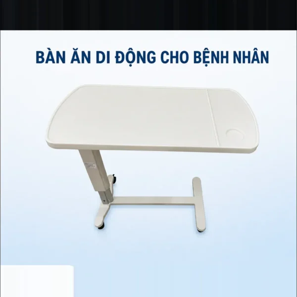 Bàn ăn di động cho bệnh nhân ALK06-AT3 nâng hạ, mặt ABS
