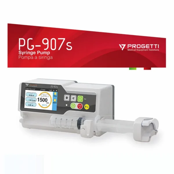 Bơm tiêm điện Progetti PG-907S – cảm ứng 4,3 inch, DERS (Ý)