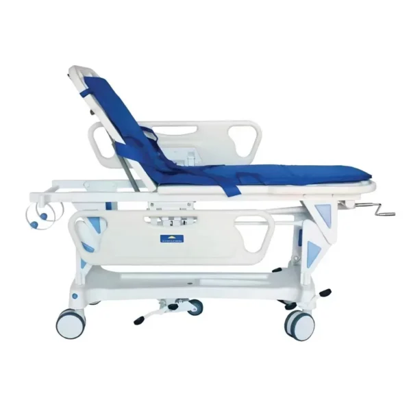 Giường cáng đẩy Humed JD-FD01 – nâng lưng lò xo khí, khoá trung tâm