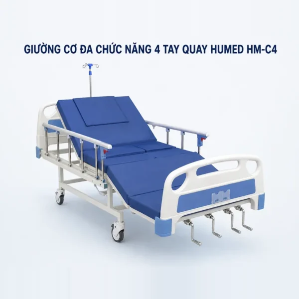 Giường bệnh 4 tay quay đa năng Humed HM-C4