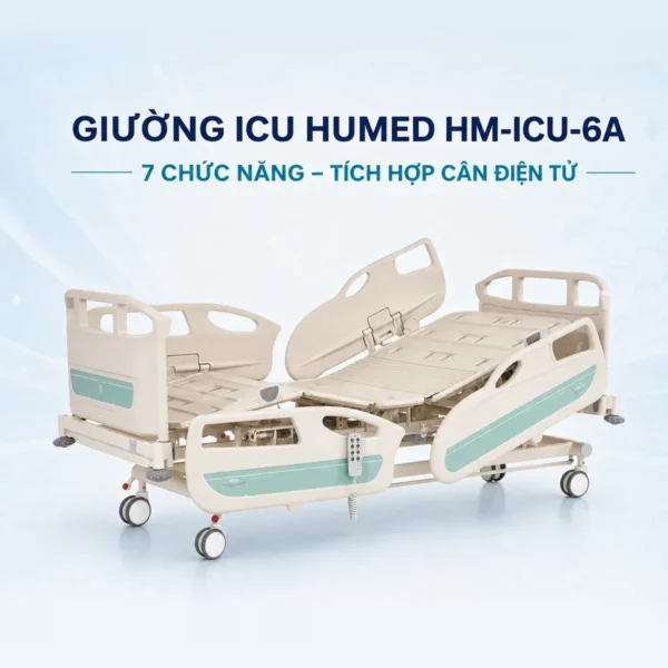 Giường ICU Humed HM-ICU-6A 7 chức năng – nghiêng trái/phải, cân điện tử