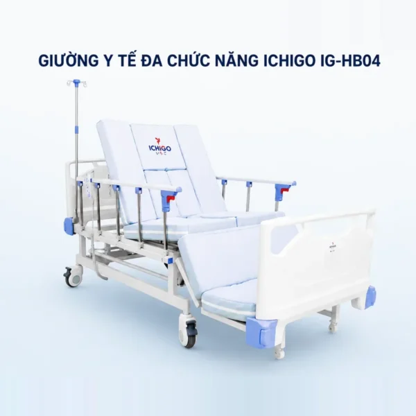 Giường y tế đa chức năng tay quay Ichigo IG-HB04 – trọn bộ phụ kiện