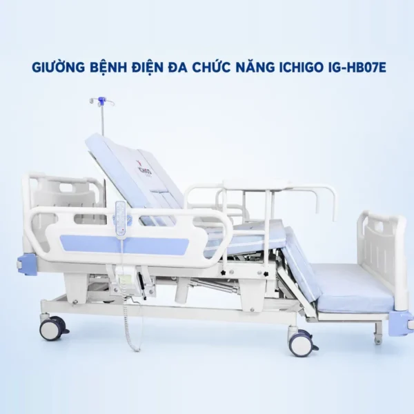 Giường y tế điện Ichigo IG-HB07E – đa chức năng, nâng hạ 47–67 cm