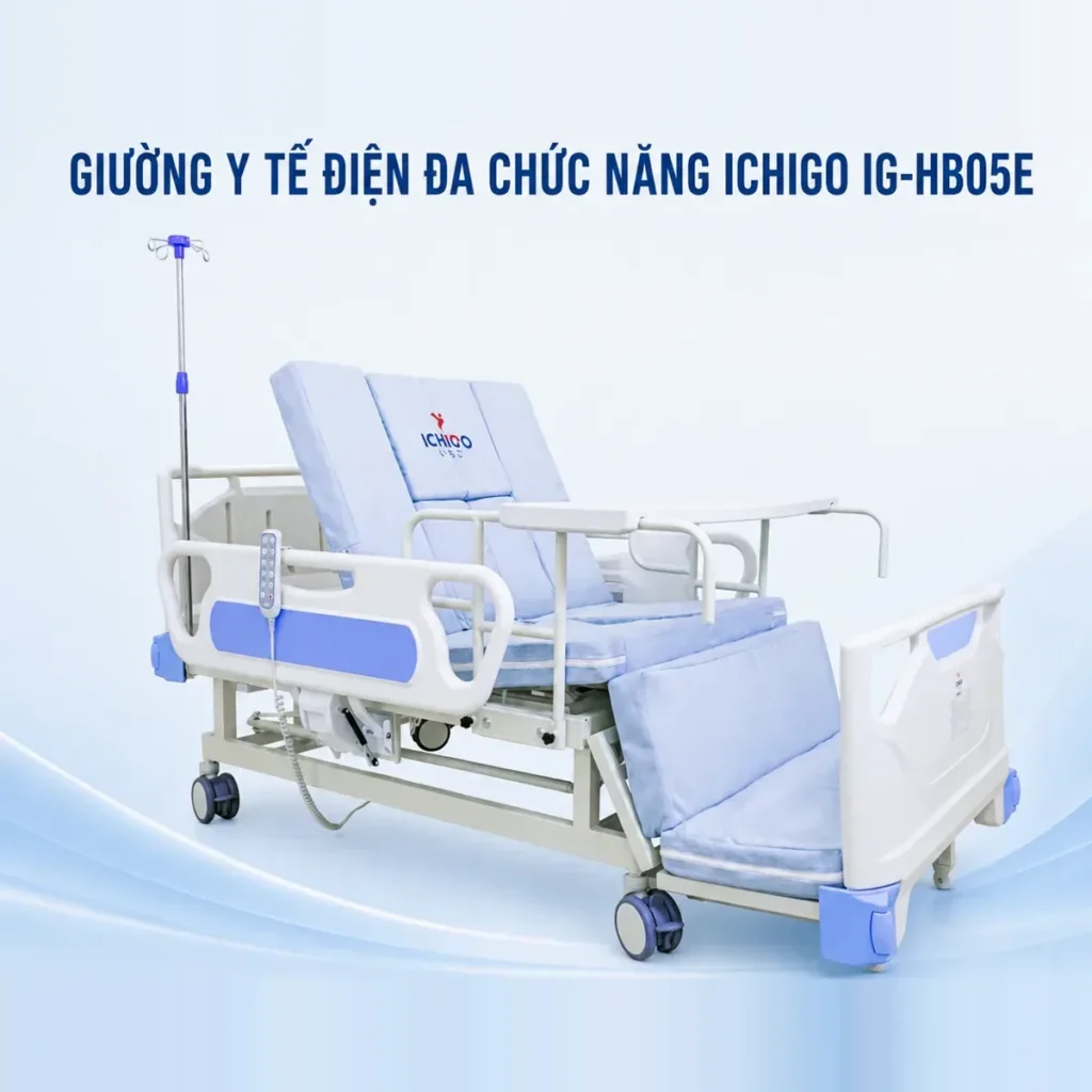 Giường y tế điện đa chức năng Ichigo IG-HB05E – nghiêng, bô, gội đầu – ảnh 7
