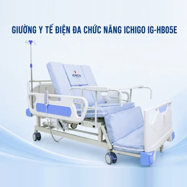 Giường y tế điện đa chức năng Ichigo IG-HB05E – nghiêng, bô, gội đầu