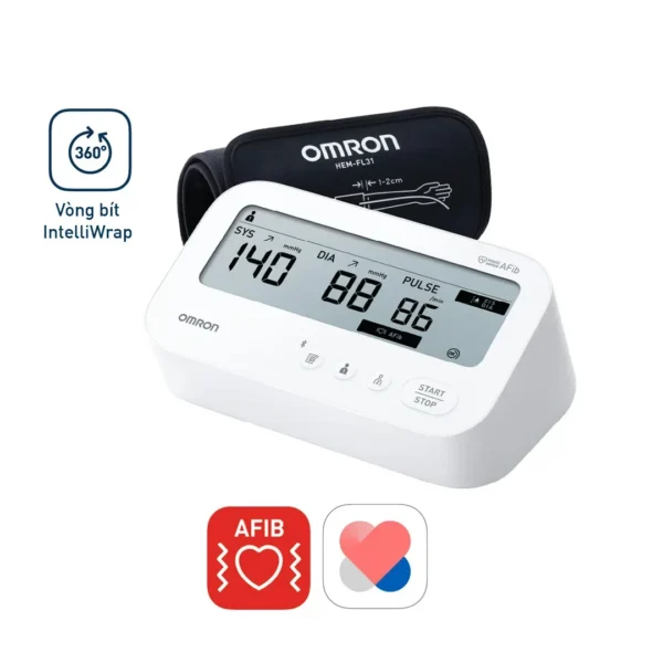 Máy đo huyết áp Omron IQ BT Power HEM-7194T1-FLC – AFib, lưu 60 kết quả