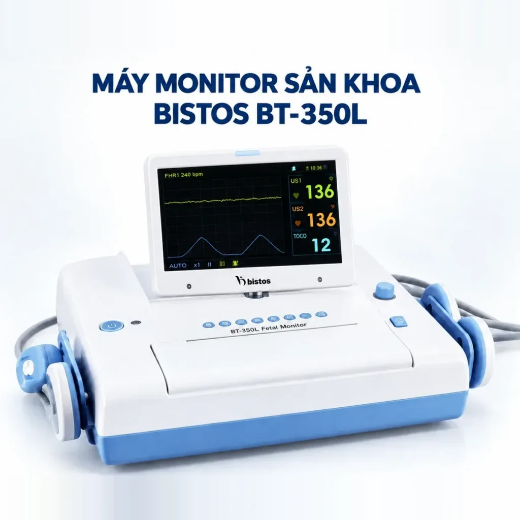 Monitor sản khoa Bistos BT-350L – màn hình LCD, phân tích CTG