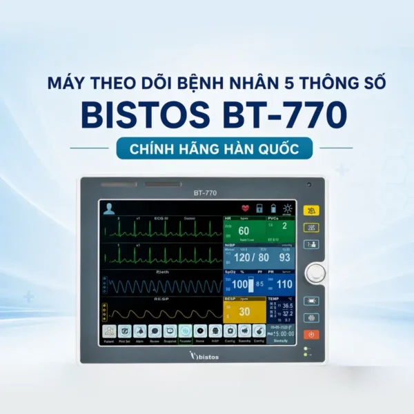 Monitor Bistos BT-770 theo dõi bệnh nhân 5 thông số, cảm ứng 12,1 inch