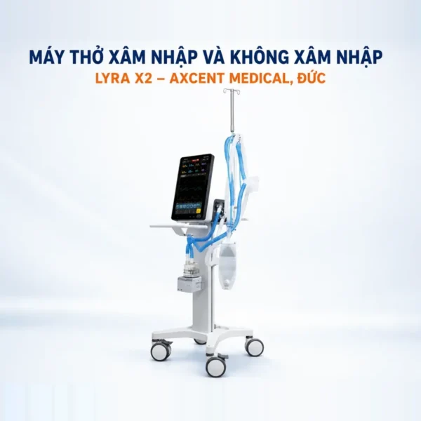 Máy thở ICU aXcent Lyra X2 – xâm lấn và không xâm lấn, 18,5 inch