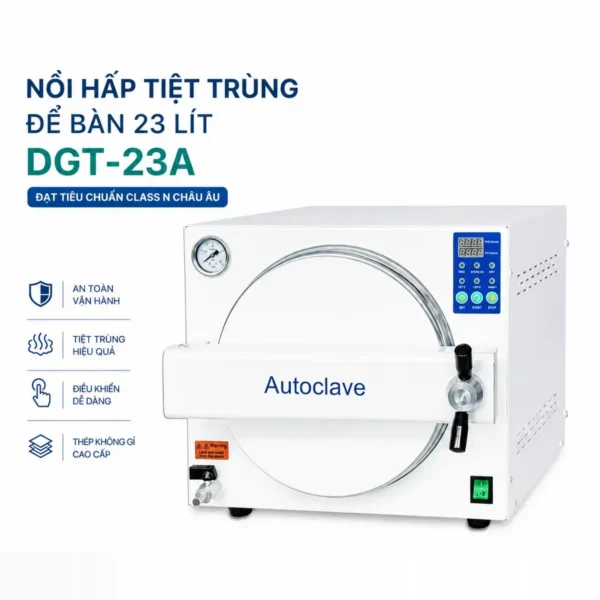 Nồi hấp tiệt trùng 23 lít Class N DGT-23A – để bàn