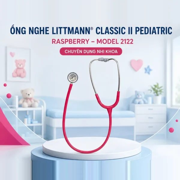 Ống nghe nhi khoa Littmann Classic II Pediatric 2122 Raspberry