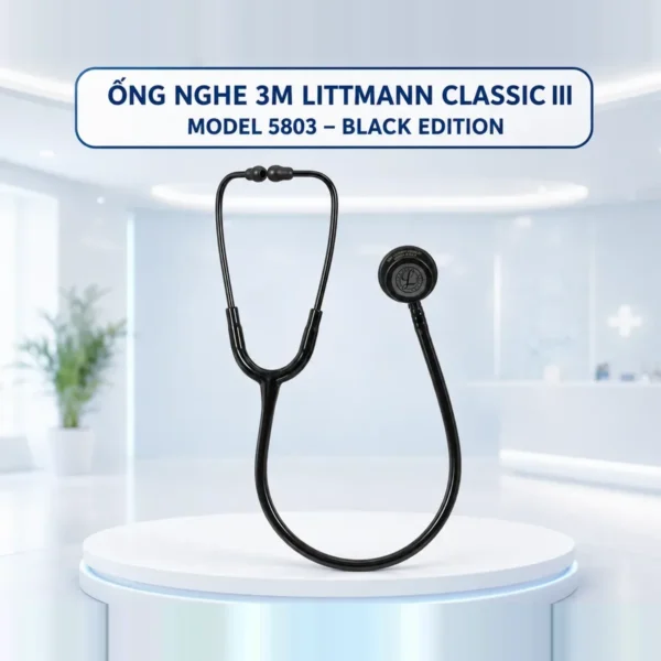 Ống nghe Littmann Classic III 5803 Black Edition – mặt nghe đen