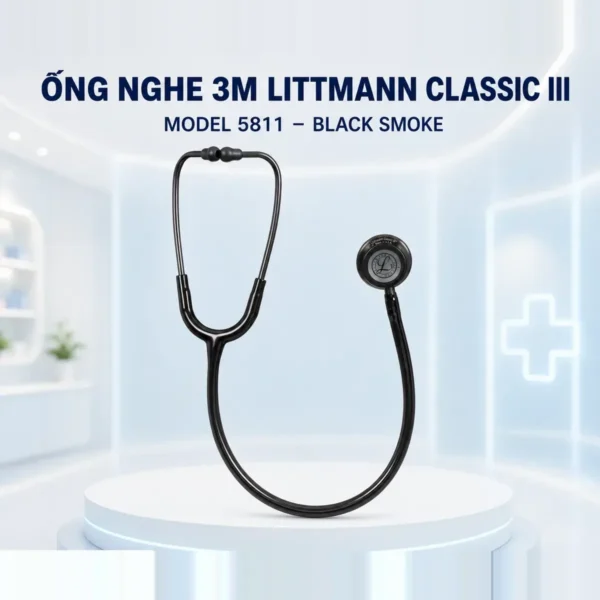 Ống nghe Littmann Classic III 5811 Black Smoke