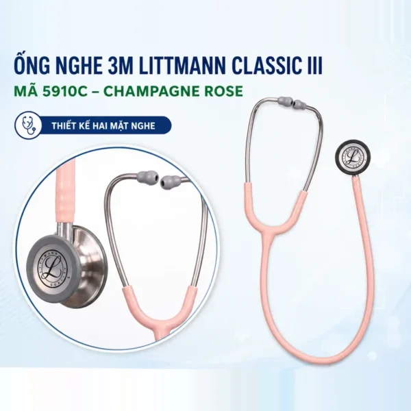 Ống nghe Littmann Classic III 5910C Champagne Rose