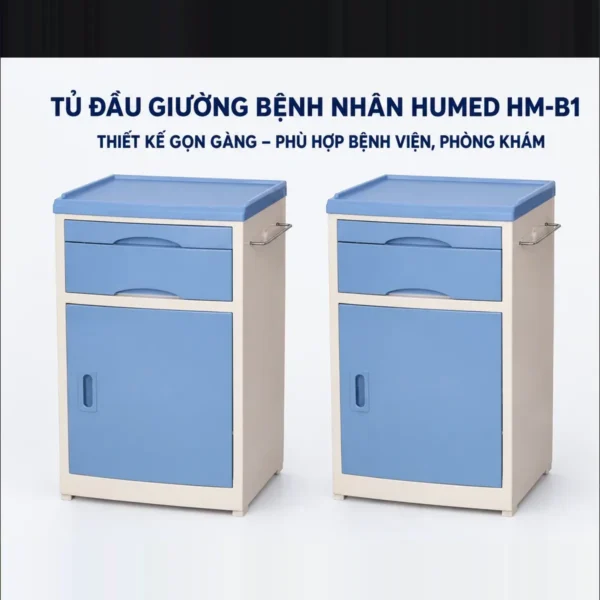 Tủ đầu giường bệnh nhân HUMED HM-B1 nhựa ABS