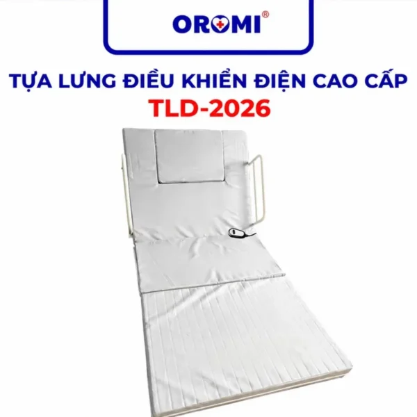 Tựa lưng điện Oromi TLD-2026 có thanh chắn – nâng lưng 80°