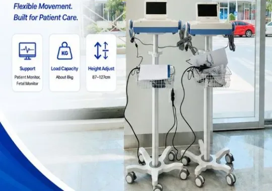 Xe đẩy monitor Peacemounts PM-X3F – khung nhôm, chỉnh chiều cao