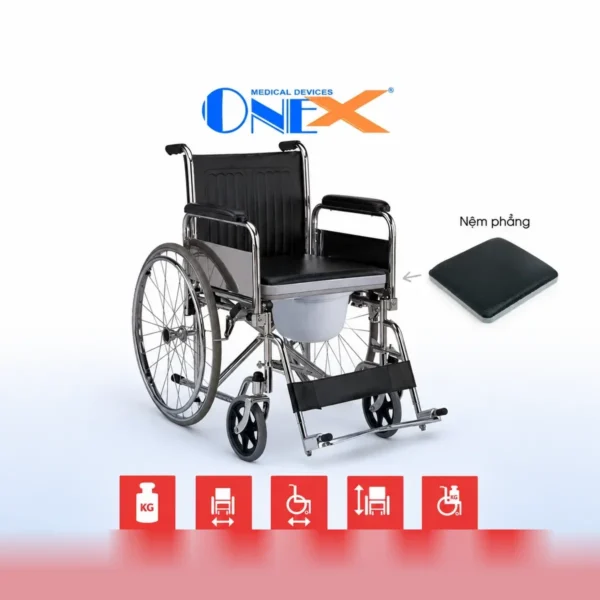 Xe lăn có bô One-X 608F – nệm hai lớp tháo rời